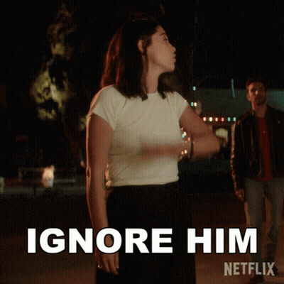 Netflix Ad Woman Says Ignore Him GIF