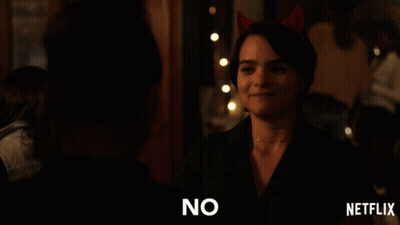 Netflix Ad Woman With Devil Horns GIF