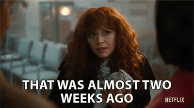 Netflix Ad Woman With Red Hair That Was Almost Two Weeks Ago GIF