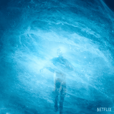 Netflix Advertisement Man In Blue Light GIF