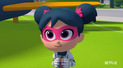 Netflix Cartoon Character Holding Bottle GIF
