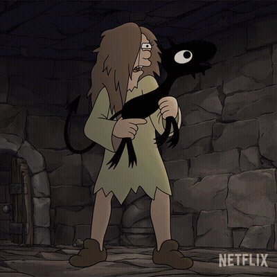Netflix Cartoon Character Holding Fireball GIF