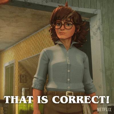 Netflix Cartoon Character Saying That Is Correct GIF