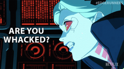 Netflix Edgerunners Blue Robot GIF