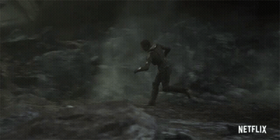 Netflix Man Running From Beam GIF