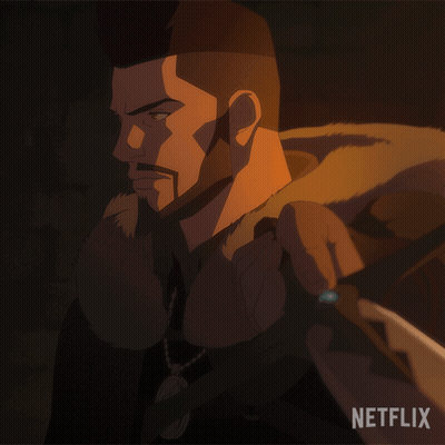 Netflix Poster Man Holding Sword GIF