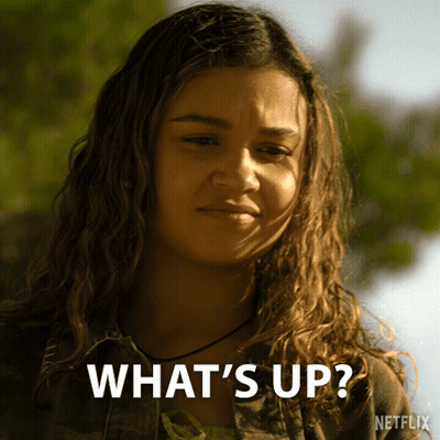 Netflix Poster Woman Saying What's Up GIF