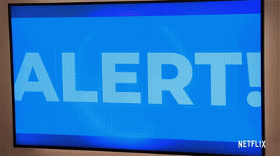 Netflix Screen Blue Alert Sign GIF
