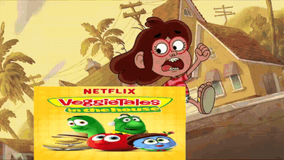 Netflix VeggieTales in the House Poster Girl Screaming