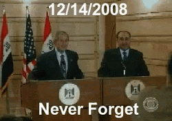 Never Forget Bush Shoe GIF