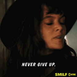  Never Give Up Fierce Woman GIF