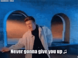 Never Gonna Give You Up Music Video Performance GIF