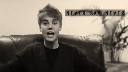 Never Say Never Justin Bieber GIF
