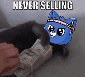 Never Selling Blue Cat GIF