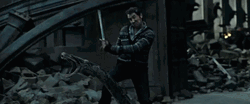Neville Longbottom Hitting Snake GIF