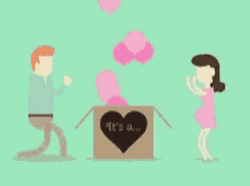 New Baby Gender Reveal Balloons GIF