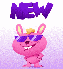 New Decade Cool Pink Rabbit Smile GIF