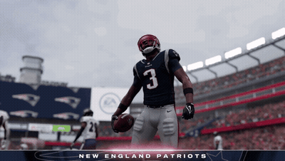 New England Patriots Football Player Holding Football GIF