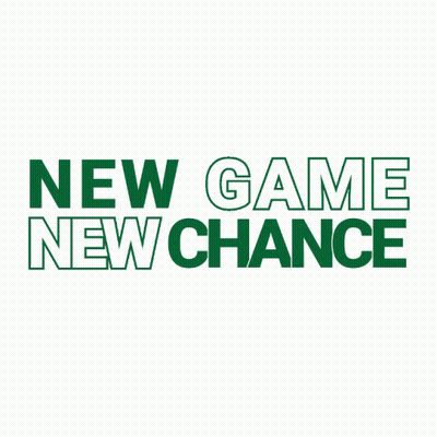 New Game New Chance Logo In Green Letters GIF