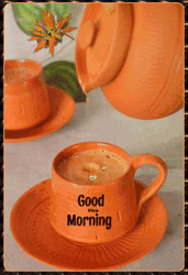 New Good Morning Coffee Brown Cup GIF