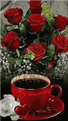 New Good Morning Coffee In Red Cup GIF