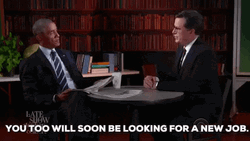 New Job Barrack Obama Stephen Colbert Interview