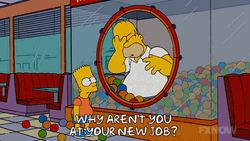 New Job Bart Simpson Catches Homer Hiding