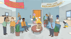 New Job Office Panic Chaos Bojack Horseman GIF