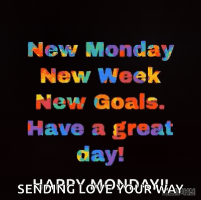 New Monday New Week New Goals Great Day GIF
