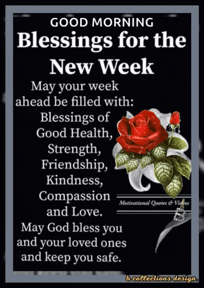 New Monday New Week New Hope Card With Red Flower