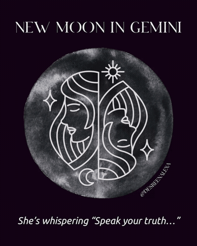 New Moon In Gemini She's Whispering Speak Your Truth GIF