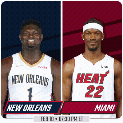 New Orleans And Heat Basketball Players On Poster GIF