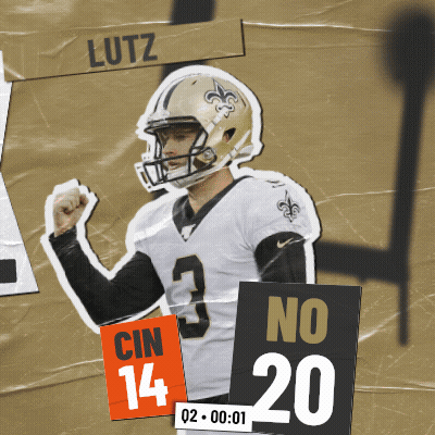 New Orleans Saints (20) Vs. Cincinnati Bengals (14) Second Quarter GIF