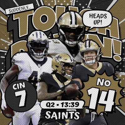 New Orleans Saints Advertisement Collage Of Players GIF