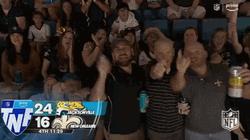 New Orleans Saints Fans Cheer With Enthusiasm GIF