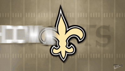 New Orleans Saints Logo On Football Field GIF