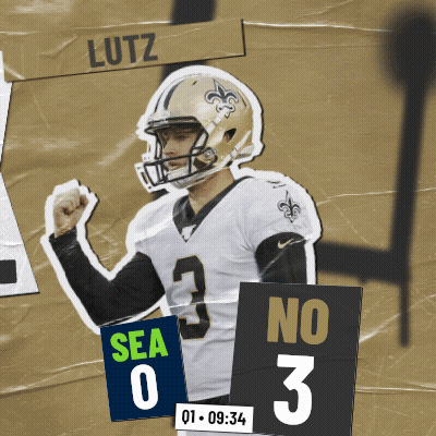 New Orleans Saints Player Fist In Air GIF
