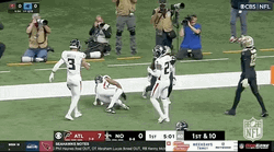 New Orleans Saints Player Random Handshake While On Field GIF
