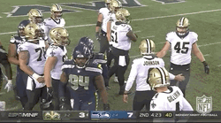 New Orleans Saints Players Getting Ready For Another Quarter GIF