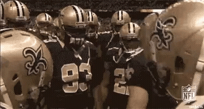New Orleans Saints Players Huddled Together GIF