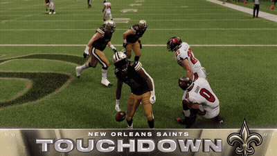 New Orleans Saints Touchdown Advertisement With Football Game GIF