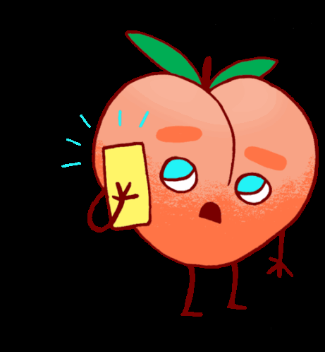 New Phone Who Dis Peach Emoji GIF