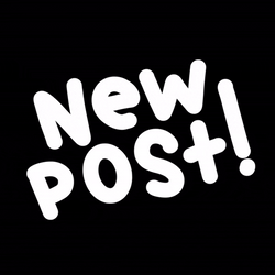 New Post Dancing Words Effect Black And White GIF