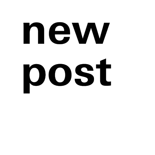 New Post Sign In Black On White Sticker
