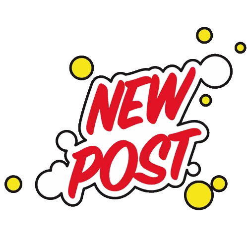 New Post Sign In Red Letters Sticker