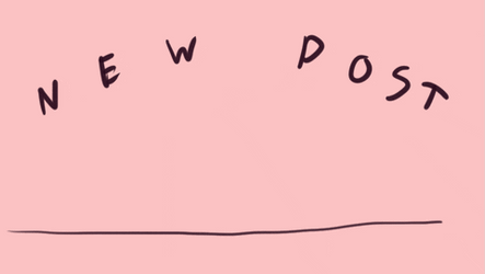 New Post White And Pink, Peeking Marshmallow GIF