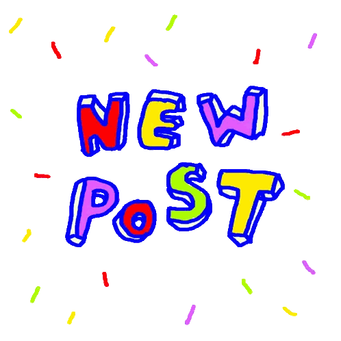 New Post With Sprinkles Sticker