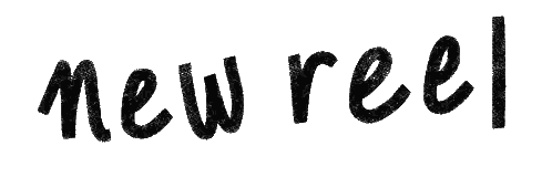 New Reel Written In Chalk Sticker