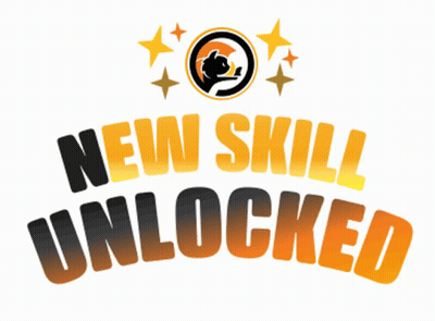 New Skill Unlocked Lion Logo GIF