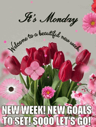 New Week Greeting Pink Flower GIF